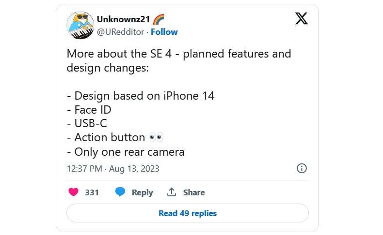 Характеристики iPhone SE 4