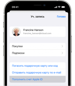 аккаунт Apple ID