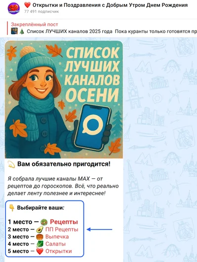 продвижение каналов в MAX