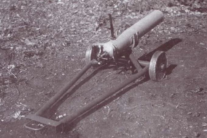 Опытный 125-мм ампуломет в период заводских испытаний, 1940 год / Wikimedia