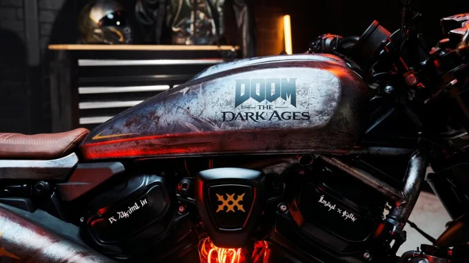 Мотоцикл в стиле DOOM: The Dark Ages