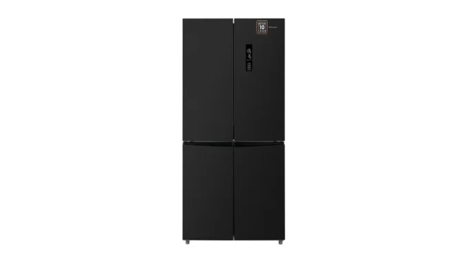 Черный трехкамерный холодильник фирмы Weissgauff серия WCD 450 XB NoFrost Inverter