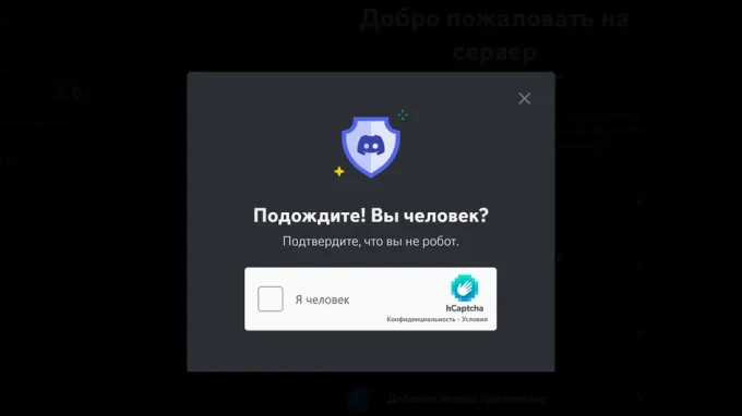 Скриншот окна с «CAPTCHA»