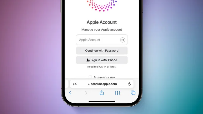 Смартфон iPhone с аккаунтом Apple