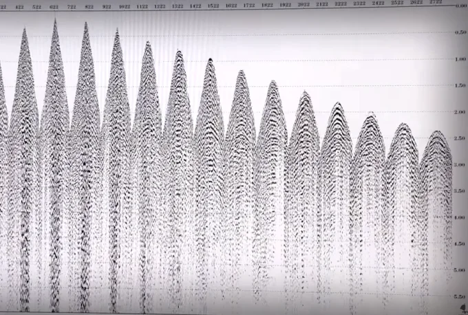 Сейсмограмма, построенная на данных с датчиков — «морковок».
