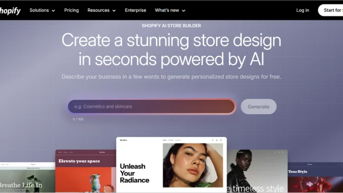 Конструктор онлайн-магазинов на базе ИИ от Shopify