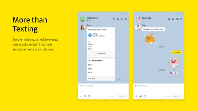 Интерфейс мессенджера KakaoTalk