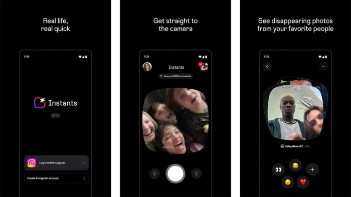 Приложение Instants
