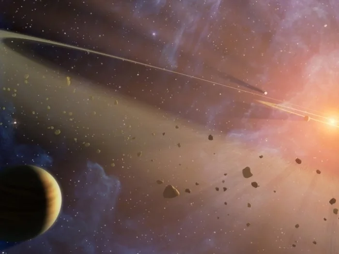 Пояс астероидов в представлении художника