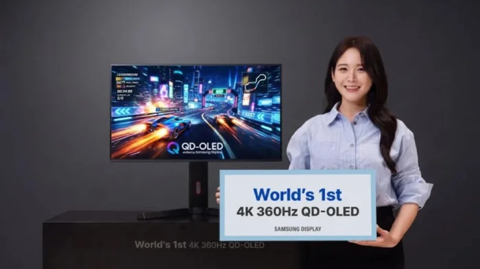 Samsung Display анонсировала первую в мире 360-герцовую 4K QD-OLED