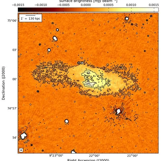 Группа GRS 0917+75 на снимке телескопа LOFAR