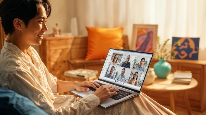 мужчина с Infinix XBOOK B14